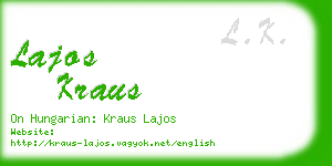 lajos kraus business card